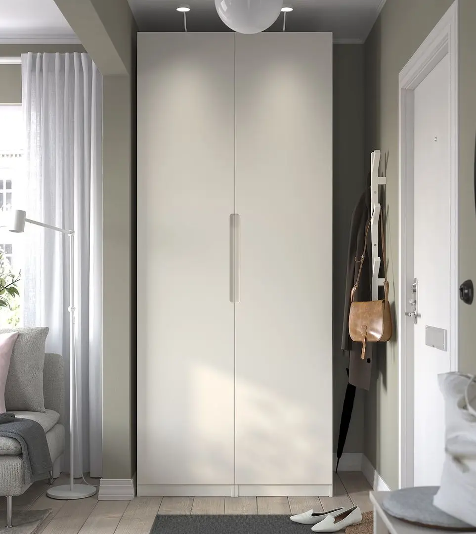 Dulap Ikea Pax/Tonstad rafturi/bare/sertare/cosuri 100x60x236 (Alb)