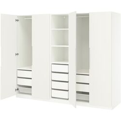 Dulap Ikea Pax/Tonstad rafturi/bare/sertare/cosuri 250x60x201 (Alb) Thumb