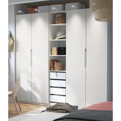 Dulap Ikea Pax/Tonstad rafturi/bare/sertare/cosuri 250x60x236 (Alb)