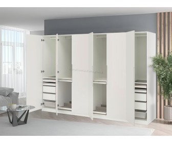 Шкаф Ikea Pax/Tonstad полки/штанги/ящики/корзины 300x60x201 (Белый)