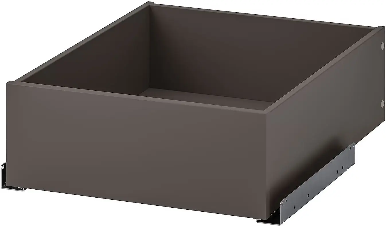 Шкаф Ikea Pax/Tonstad полки/штанги/ящики/корзины/стекло 150x60x236 (Тёмно-серо-коричневый/Дубовый Шпон Морённый) - 5