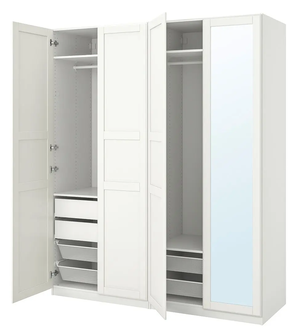 Dulap Ikea Pax/Tyssedal 200x60x236 (Alb/Oglinda) - 3