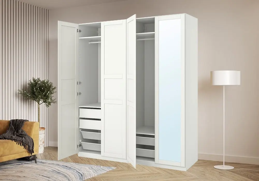 Dulap Ikea Pax/Tyssedal 200x60x236 (Alb/Oglinda)