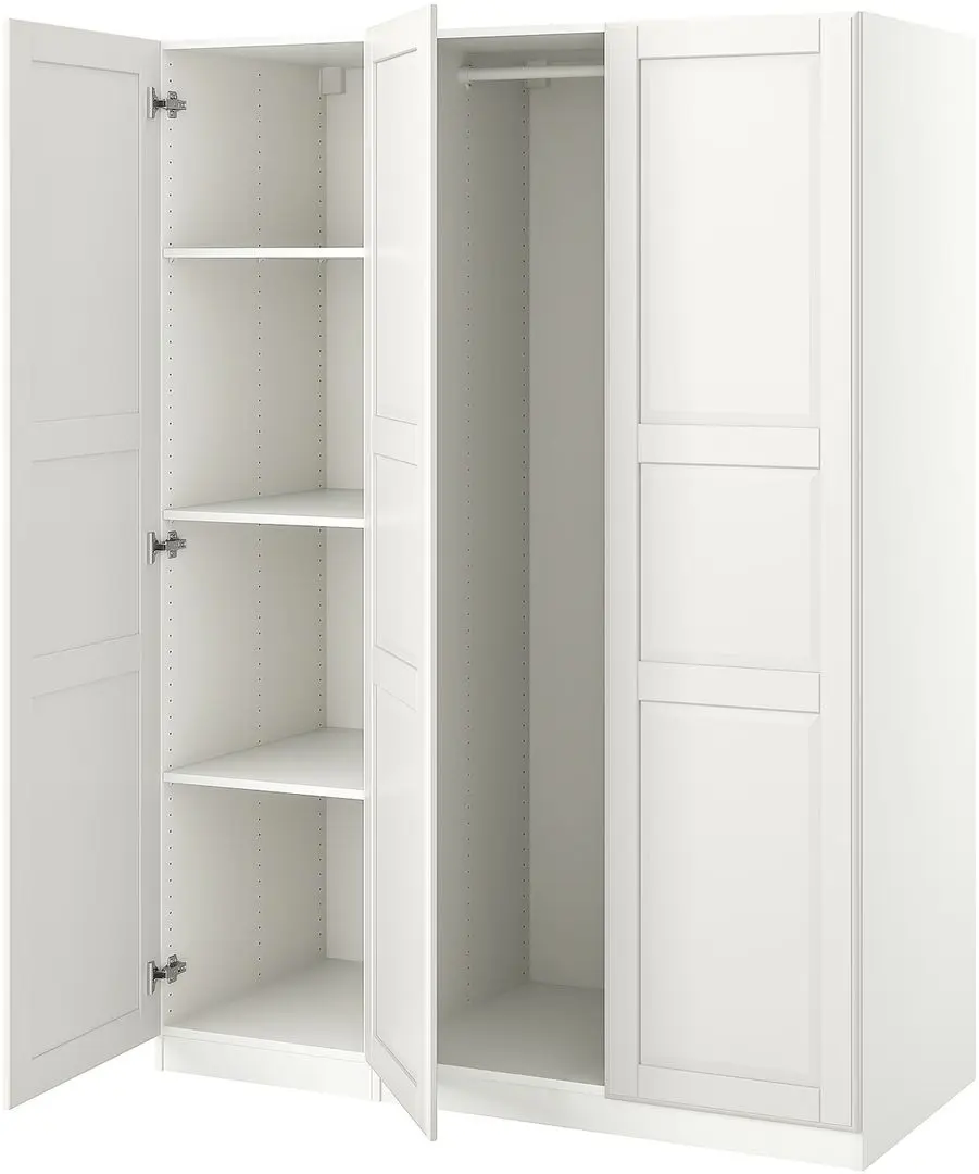 Dulap Ikea Pax/Tyssedal rafturi/bara 150x60x201 (Alb)