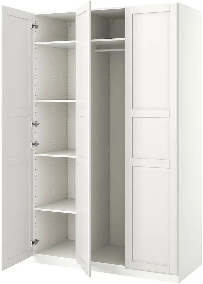 Dulap Ikea Pax/Tyssedal rafturi/bara 150x60x236 (Alb)