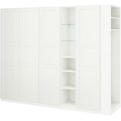 Dulap Ikea Pax/Tyssedal rafturi/bare/sertare/cos/etajere 255x60x201 (Alb) Thumb
