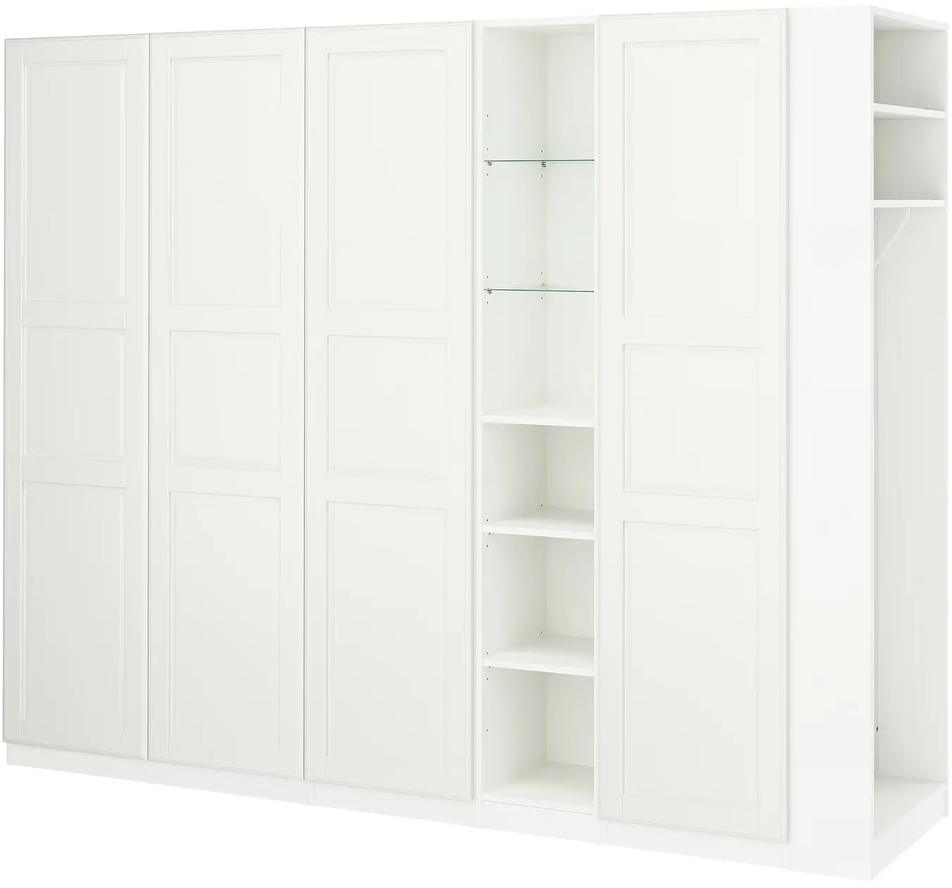 Dulap Ikea Pax/Tyssedal rafturi/bare/sertare/cos/etajere 255x60x201 (Alb) - 3