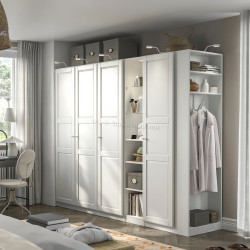 Dulap Ikea Pax/Tyssedal rafturi/bare/sertare/cos/etajere 255x60x201 (Alb)