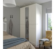 Шкаф Ikea Pax/Tyssedal полки/штанги/ящики с зеркалом 150х60х236 (Белый)