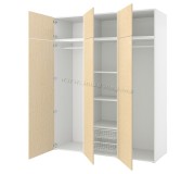 Шкаф Ikea Platsa 180x57x221 (Белый Кальбаден/Под Сосну)