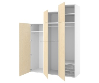 Шкаф Ikea Platsa 5 дверей 180x57x241 (Белый/Калбаден под Сосну)