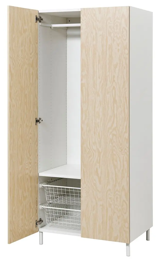 Dulap Ikea Platsa 80x57x191 (Alb/Kalbaden Aspect Pin Intens)