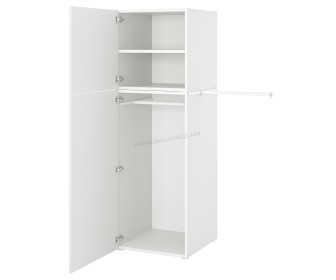 Шкаф Ikea Platsa 90-107x57x181 (Белый/Фоннес Белый)