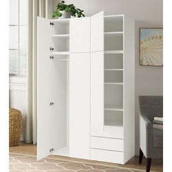 Dulap Ikea Platsa/Fonnes rafturi/bara/sertare 140x57x241 (Alb)