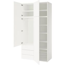Dulap Ikea Platsa/Fonnes rafturi/bara/sertare/cosuri 120x57x241 (Alb) Thumb