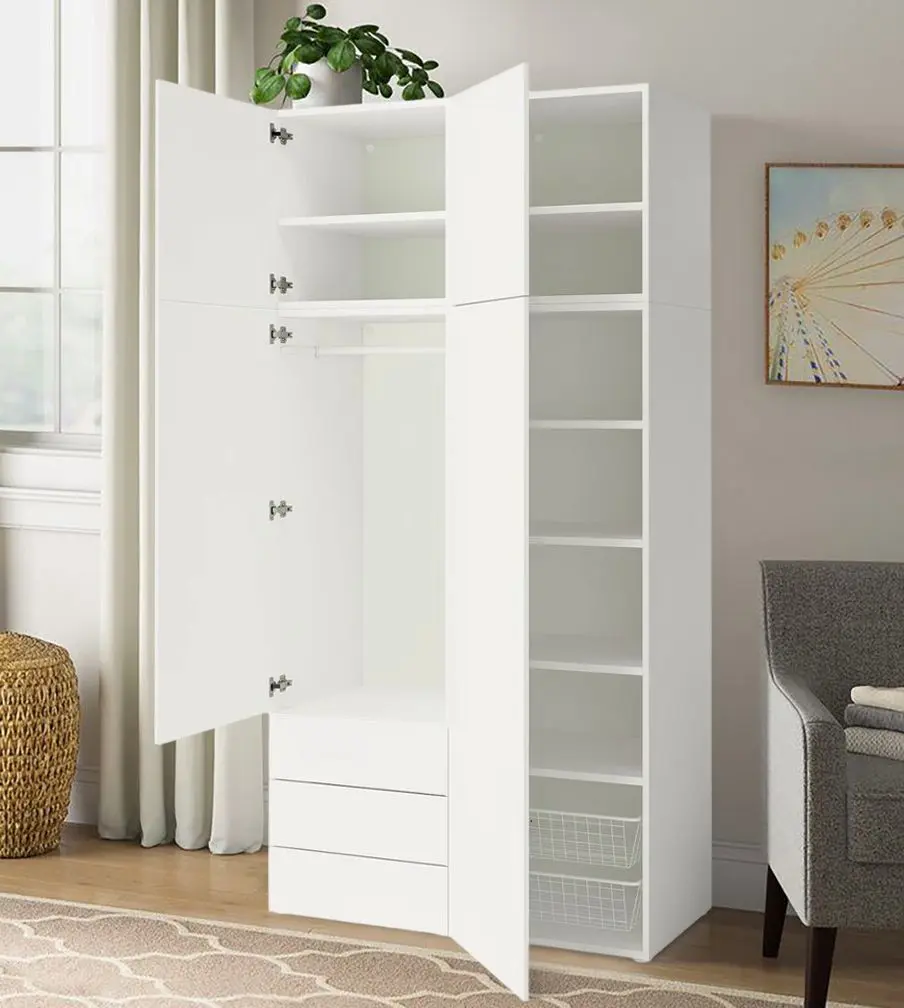 Dulap Ikea Platsa/Fonnes rafturi/bara/sertare/cosuri 120x57x241 (Alb)