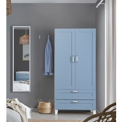 Dulap Ikea Platsa/Sannidal raft/bara/sertare/cos 80x42x173 (Alb/Albastru)