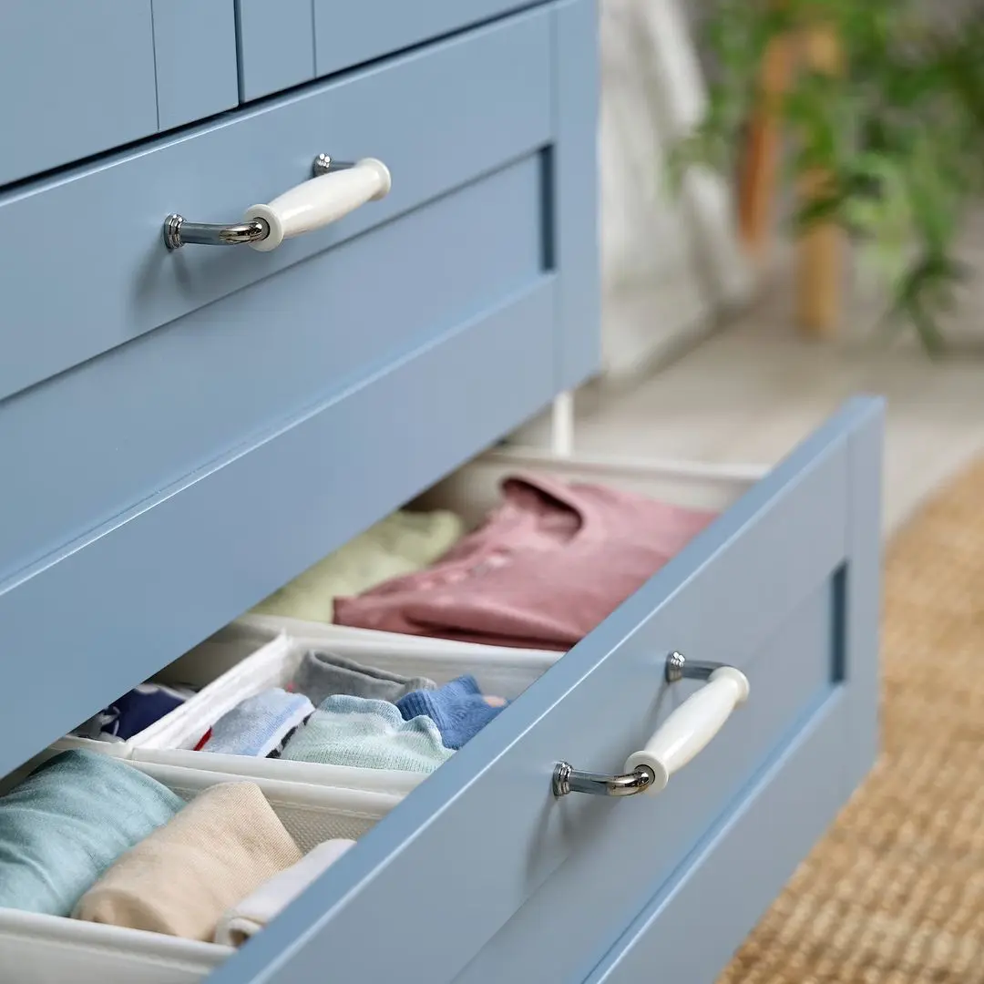 Dulap Ikea Platsa/Sannidal raft/bara/sertare/cos 80x42x173 (Alb/Albastru)