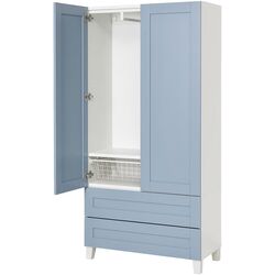 Dulap Ikea Platsa/Sannidal raft/bara/sertare/cos 80x42x173 (Alb/Albastru) Thumb