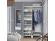 Шкаф Ikea Platsa/Sannidal полки/штанга/корзина 120x57x191 (Белый/Синий)