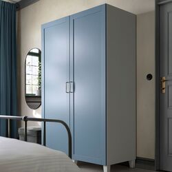 Dulap Ikea Platsa/Sannidal rafturi/bara/cos 120x57x191 (Alb/Albastru) Thumb