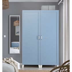 Dulap Ikea Platsa/Sannidal rafturi/bara/cos 120x57x191 (Alb/Albastru)