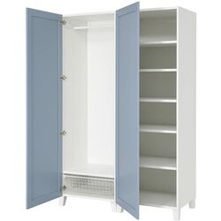 Dulap Ikea Platsa/Sannidal rafturi/bara/cos 120x57x191 (Alb/Albastru) Thumb