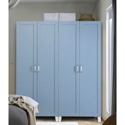 Dulap Ikea Platsa/Sannidal rafturi/bare/cosuri 160x57x191 (Alb/Albastru)