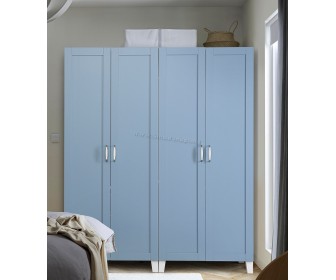 Шкаф Ikea Platsa/Sannidal полки/штанги/корзины 160x57x191 (Белый/Синий)