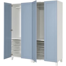 Dulap Ikea Platsa/Sannidal rafturi/bare/cosuri 160x57x191 (Alb/Albastru) Thumb