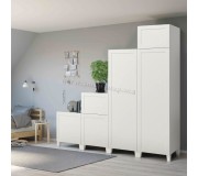 Dulap Ikea Platsa/Sannidal rafturi/bare/cosuri 240x57x231 (Alb)