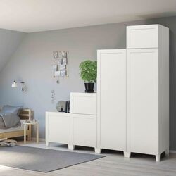 Dulap Ikea Platsa/Sannidal rafturi/bare/cosuri 240x57x231 (Alb)