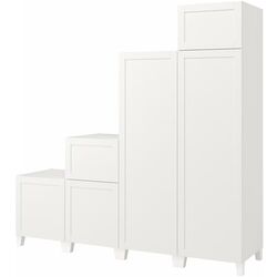 Шкаф Ikea Platsa/Sannidal полки/штанги/корзины 240x57x231 (Белый) Thumb