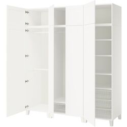Dulap Ikea Platsa/Sannidal rafturi/bare/cosuri 200x57x231 (Alb) Thumb
