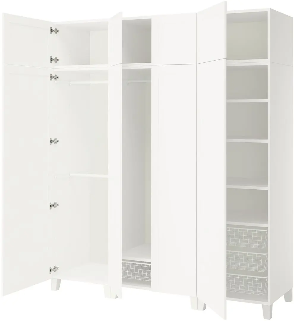 Dulap Ikea Platsa/Sannidal rafturi/bare/cosuri 200x57x231 (Alb)