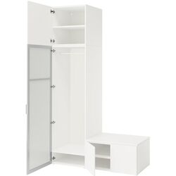 Dulap Ikea Platsa/Straumen/Fonner rafturi/bara/oglinda 140x57x241 (Alb) Thumb