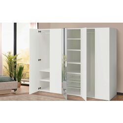 Dulap Ikea Platsa/Straumen/Fonner rafturi/bare/cosuri/oglinda 220x57x181 (Alb)