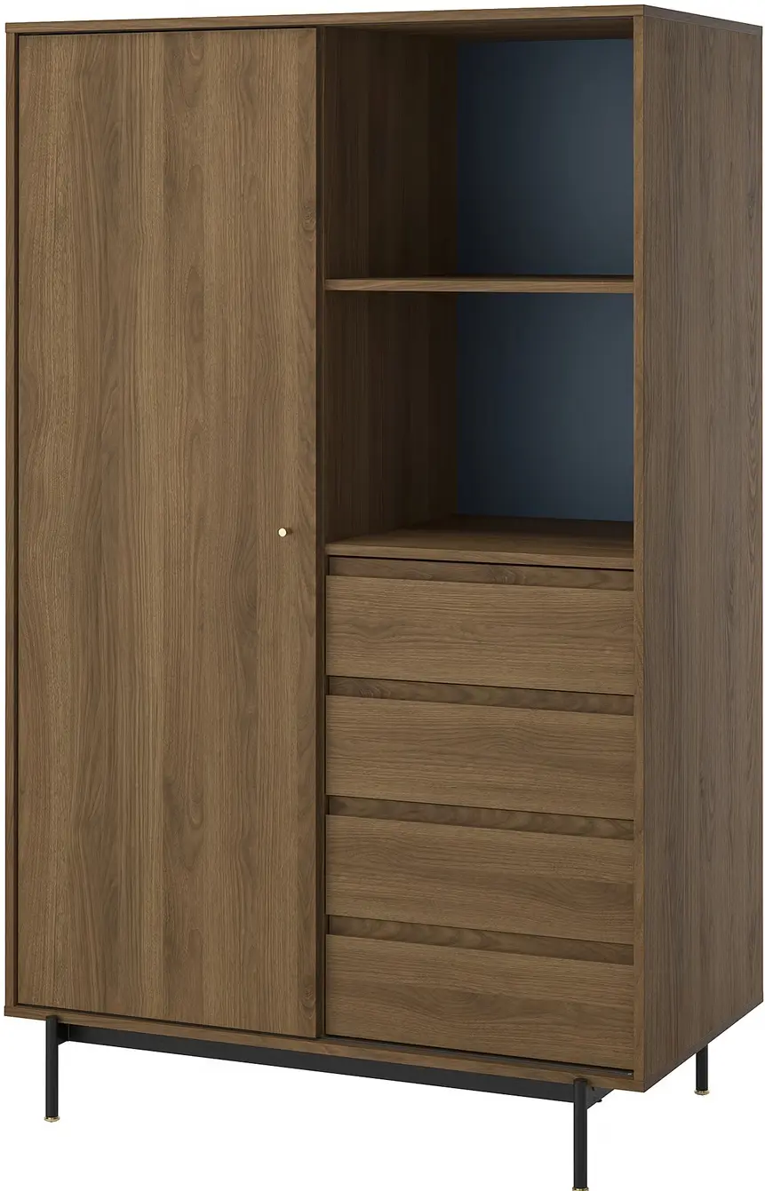 Шкаф Ikea Radmanso полки/штанга/ящики/стеллаж 118x64x190 (Имитация Ореха) - 2