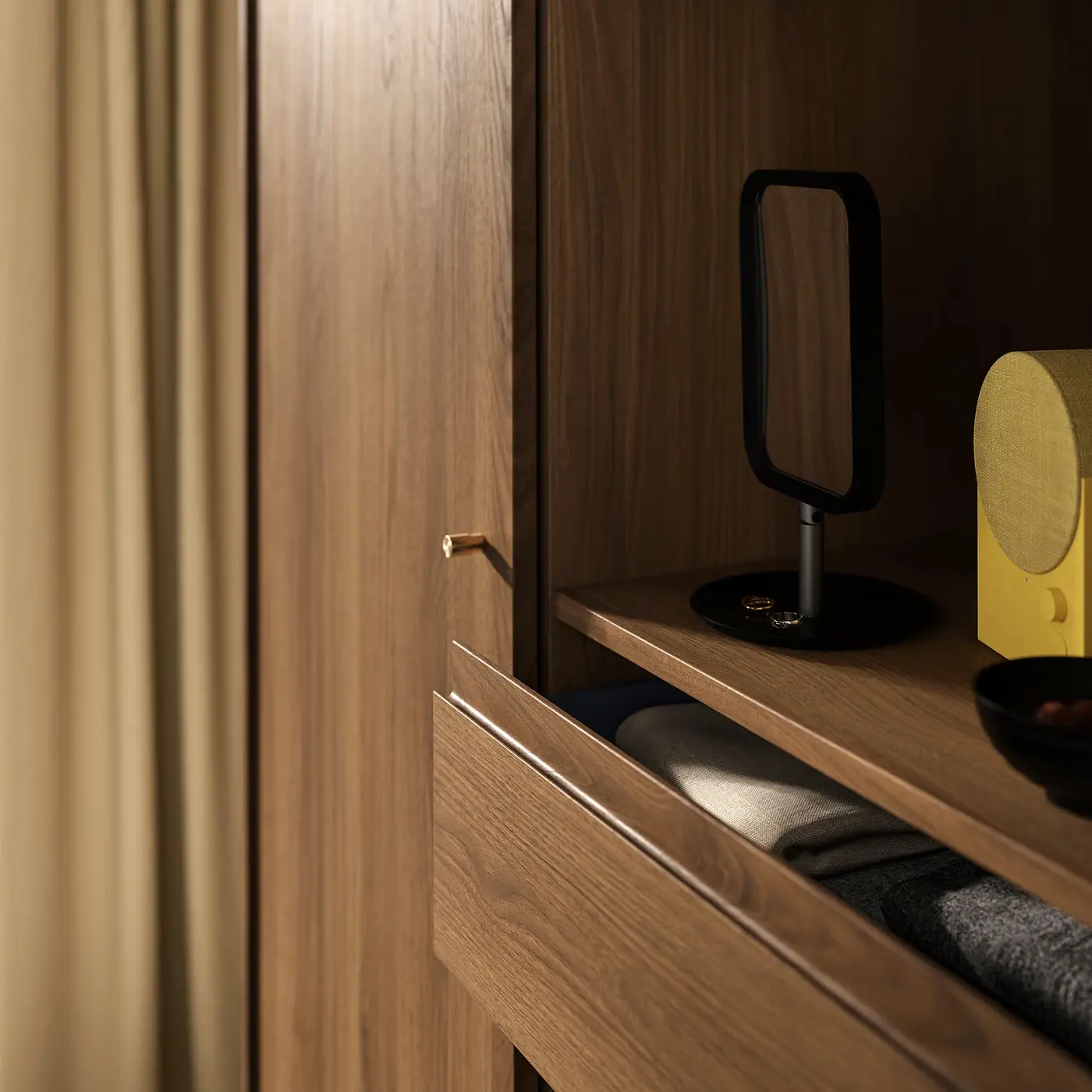 Шкаф Ikea Radmanso полки/штанга/ящики/стеллаж 118x64x190 (Имитация Ореха) - 6