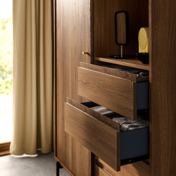 Шкаф Ikea Radmanso полки/штанга/ящики/стеллаж 118x64x190 (Имитация Ореха) Thumb