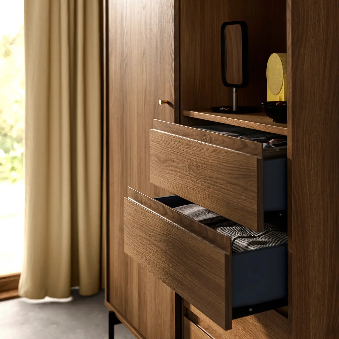 Шкаф Ikea Radmanso полки/штанга/ящики/стеллаж 118x64x190 (Имитация Ореха) - 7