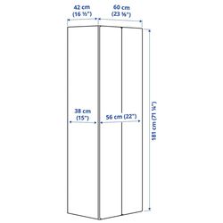 Dulap Ikea Smastad 2 usi 60x42x181 (Alb/Lila Deschis) Thumb