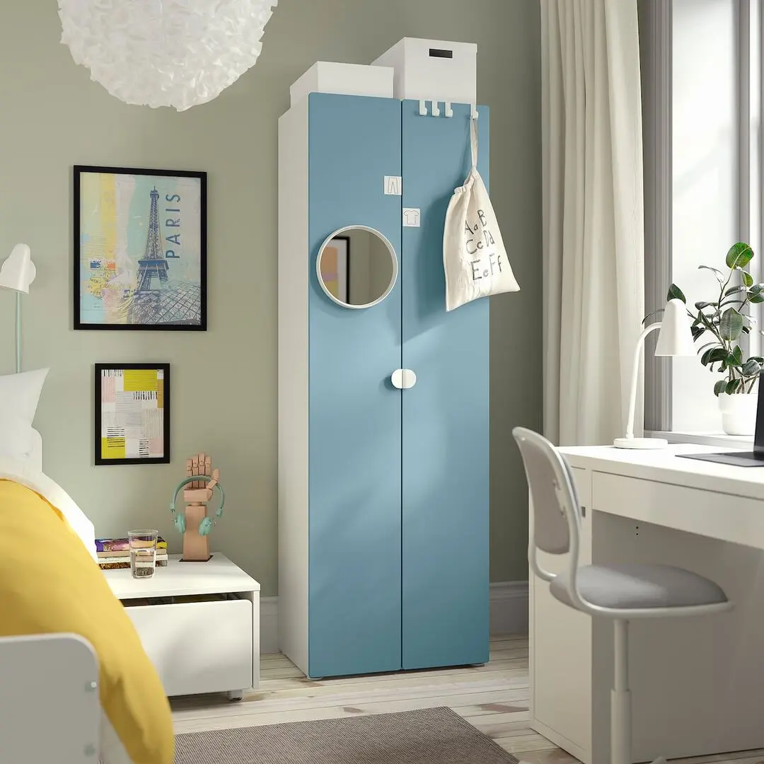 Dulap Ikea Smastad/Platsa 2 usi 60x42x181 (Alb/Albastru)