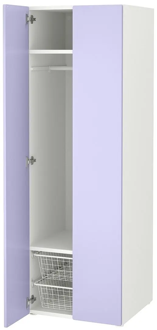Dulap Ikea Smastad/Platsa 2 usi 60x57x181 (Alb/Lila Deschis)
