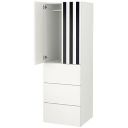 Dulap Ikea Smastad/Platsa 3 sertare 60x57x181 (Dunga/Negru/Alb) Thumb