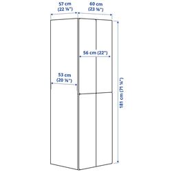 Dulap Ikea Smastad/Platsa 4 usi 60x57x181 (Alb/Albastru) Thumb