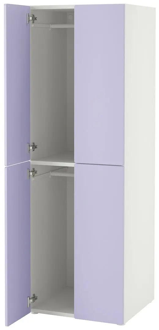 Dulap Ikea Smastad/Platsa 4 usi 60x57x181 (Alb/Lila Deschis)