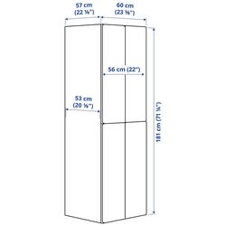 Dulap Ikea Smastad/Platsa 4 usi 60x57x181 (Alb/Verde Deschis) Thumb