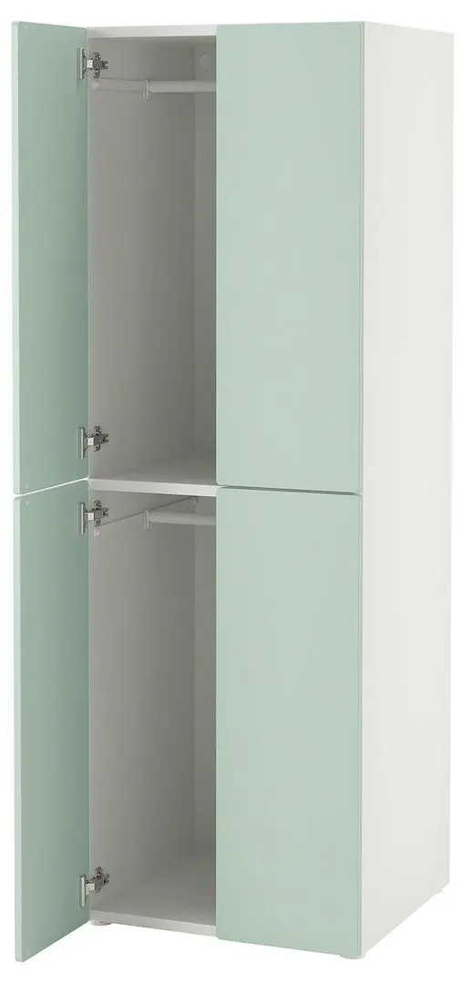 Dulap Ikea Smastad/Platsa 4 usi 60x57x181 (Alb/Verde Deschis)