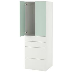 Dulap Ikea Smastad/Platsa 4 sertare/2 usi 60x57x181 (Alb/Verde Deschis) Thumb